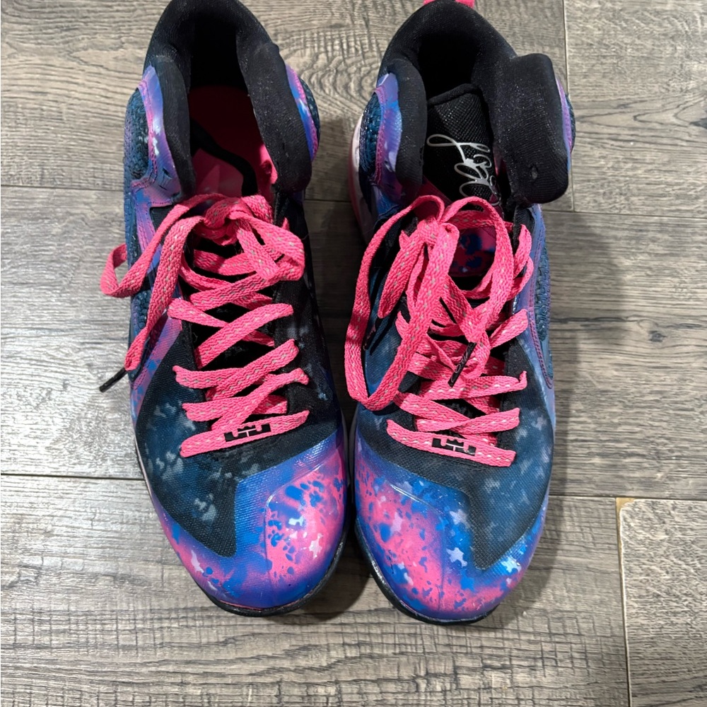 Kids' Pink and Blue Basketball Shoes